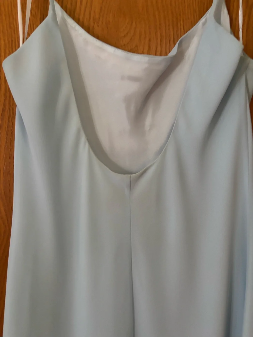 Adrianna Papell Pale Blue Layered High-Low Slip Dress